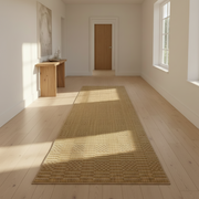 Timeless Woven Tribal Geometric Corridor Runner Rug - Beige Diamond Pattern KBLOOM04 #T13