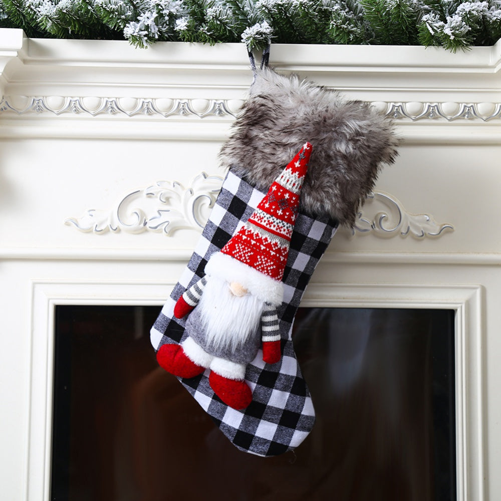 Buffalo plaid Christmas stocking