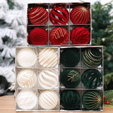 6Pcs Velvet Christmas Tree Decor Balls