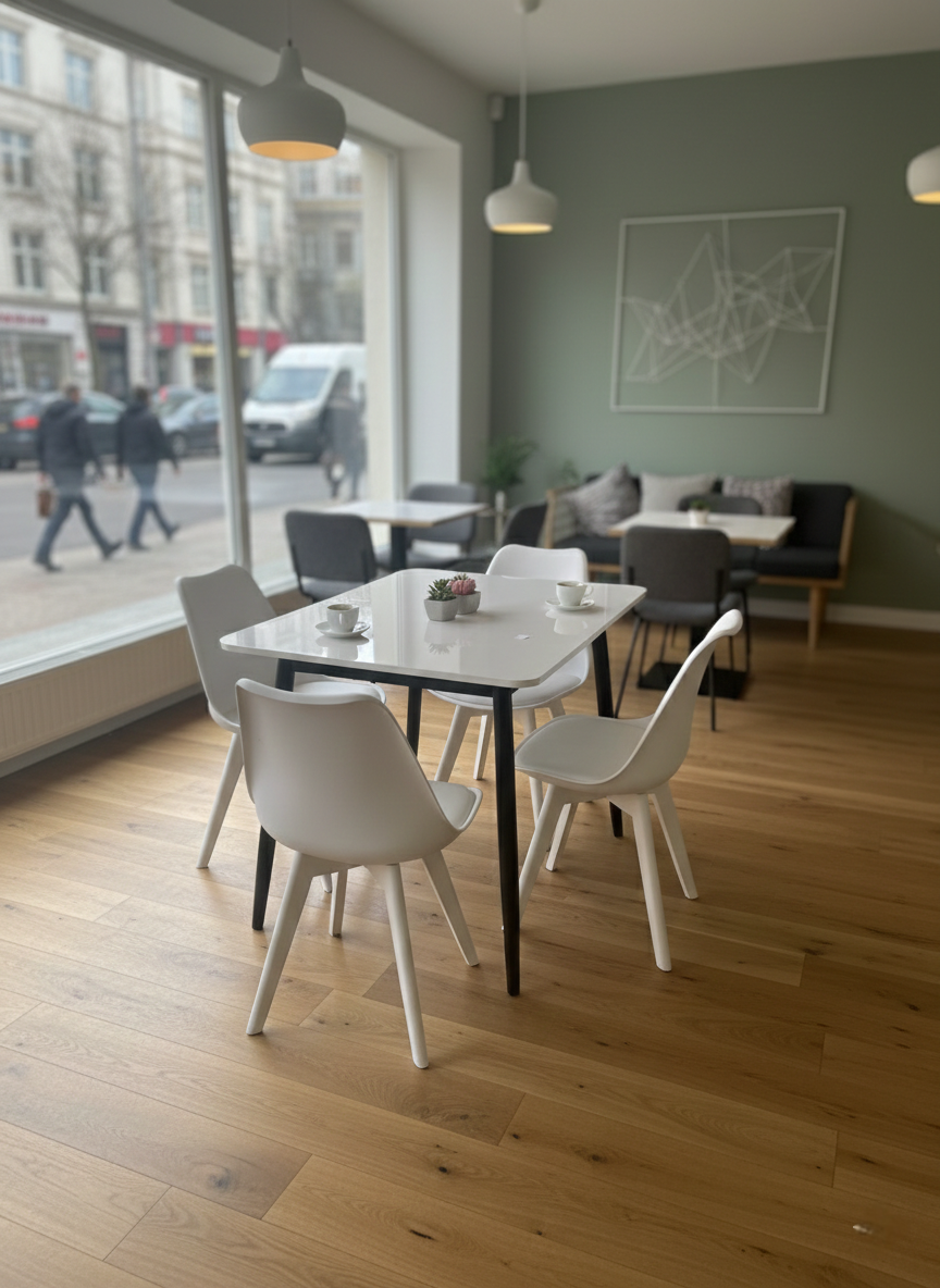 4-seater Modern dining table with chairs