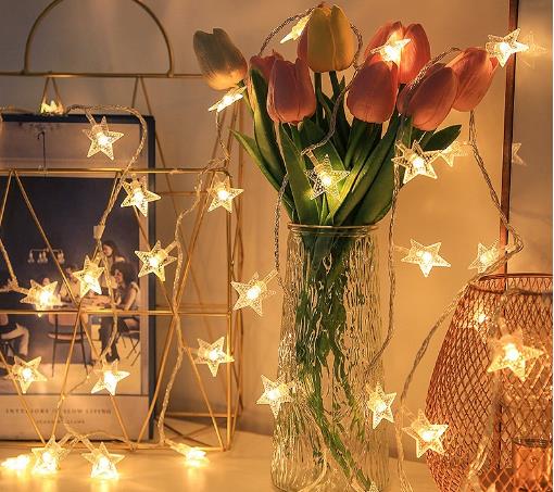6-Meter LED String Lights – Battery Operated with Remote Control