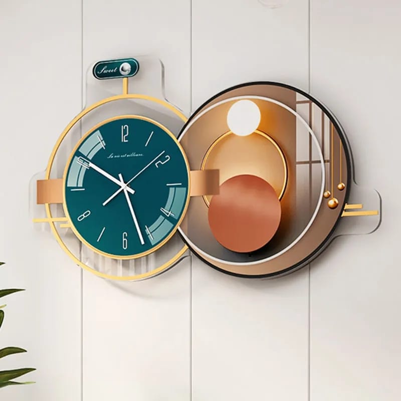 Luxury modern minimalist decorative wall clock size 62.5 by 38 cm
