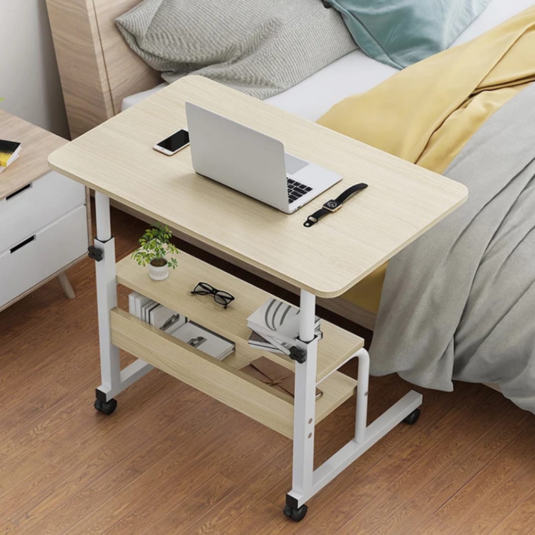 Adjustable Laptop Table with Wheels
