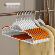 10pcs velvet household hangers with ultra slim non-slip design for closet organization. 