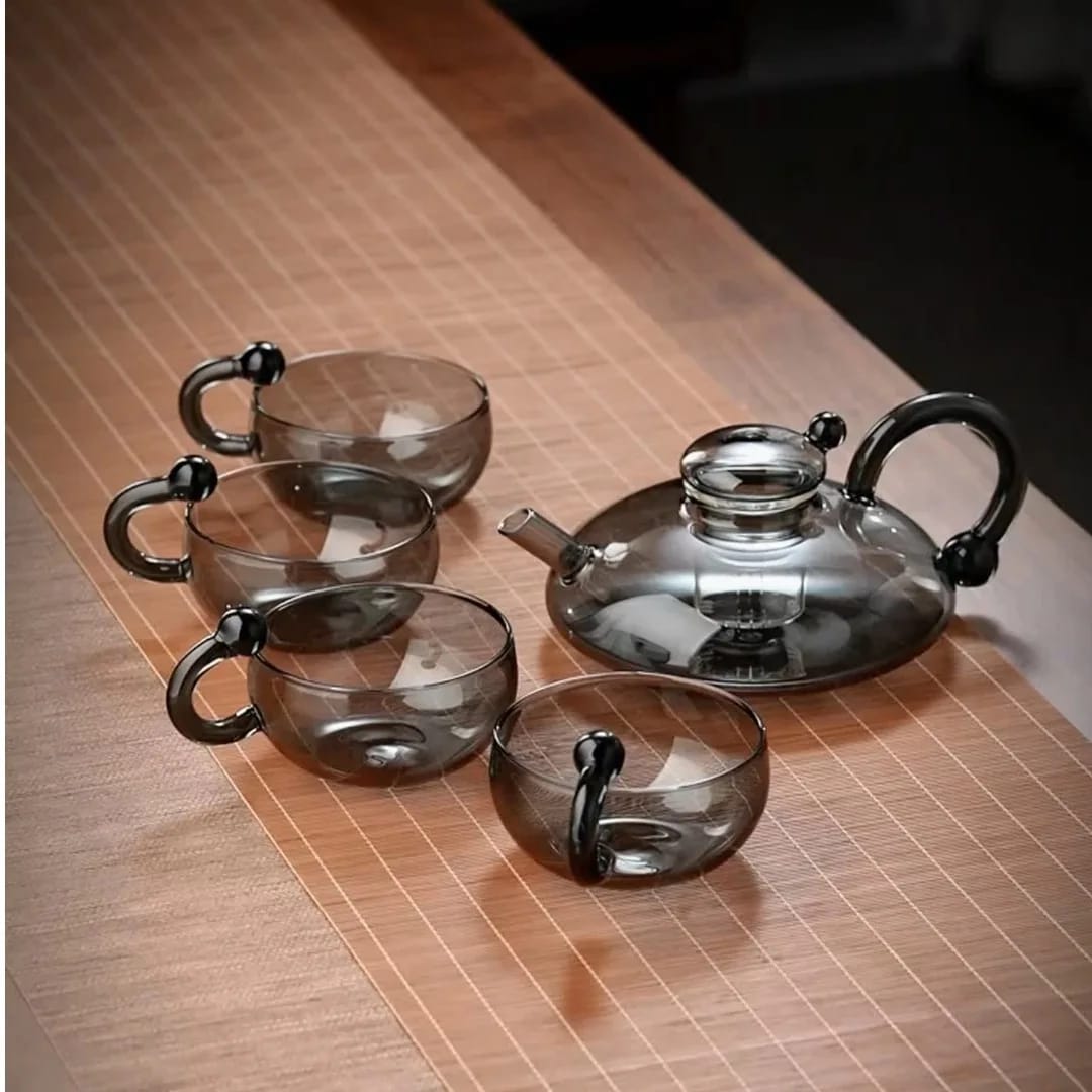 5Pcs Heat Resistant Glass Tea Set