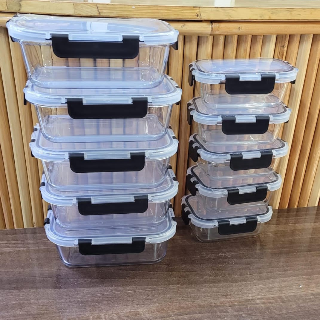 10Piece Glass Food Storage Container Set