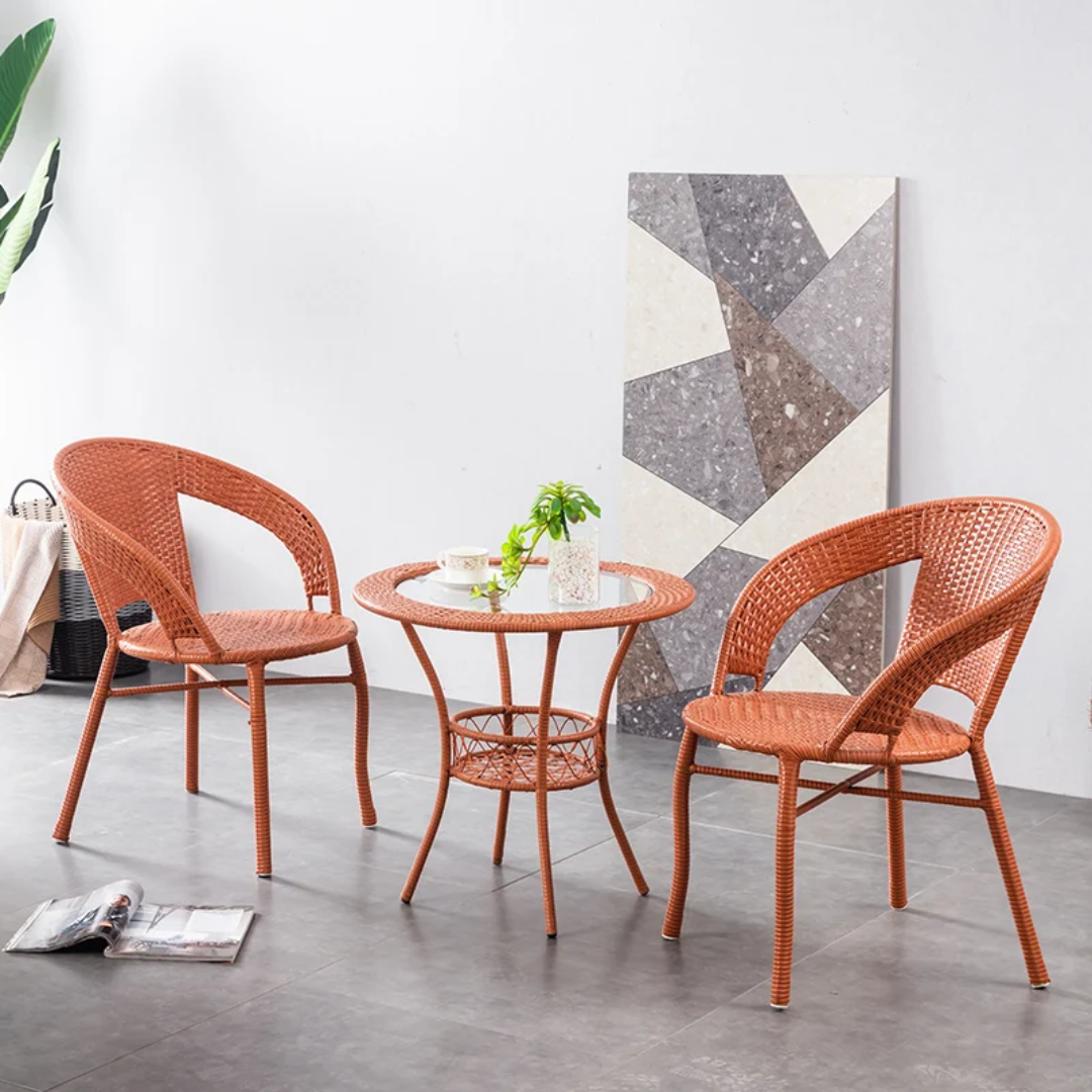 2 Chairs + 1 Table Outdoor Set