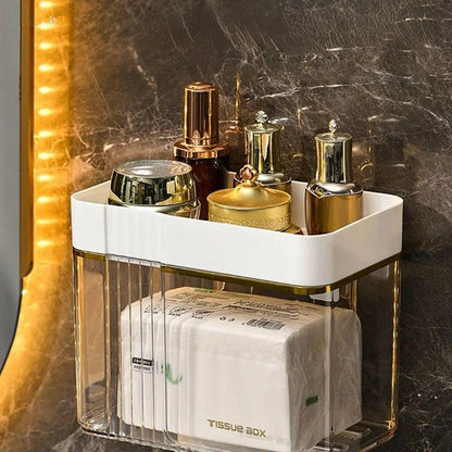 Gold-Plated Wall-Mounted Tissue Box