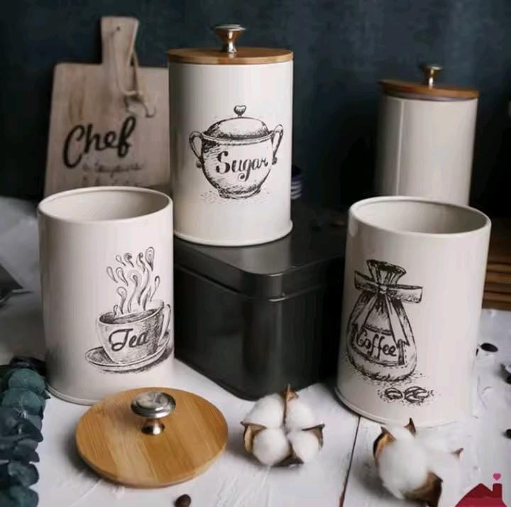 Airtight Sugar, Tea, and Coffee Canister Set