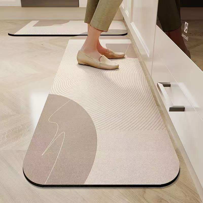 Rubber Bottom Anti Slip Kitchen Mats 2pcs Set