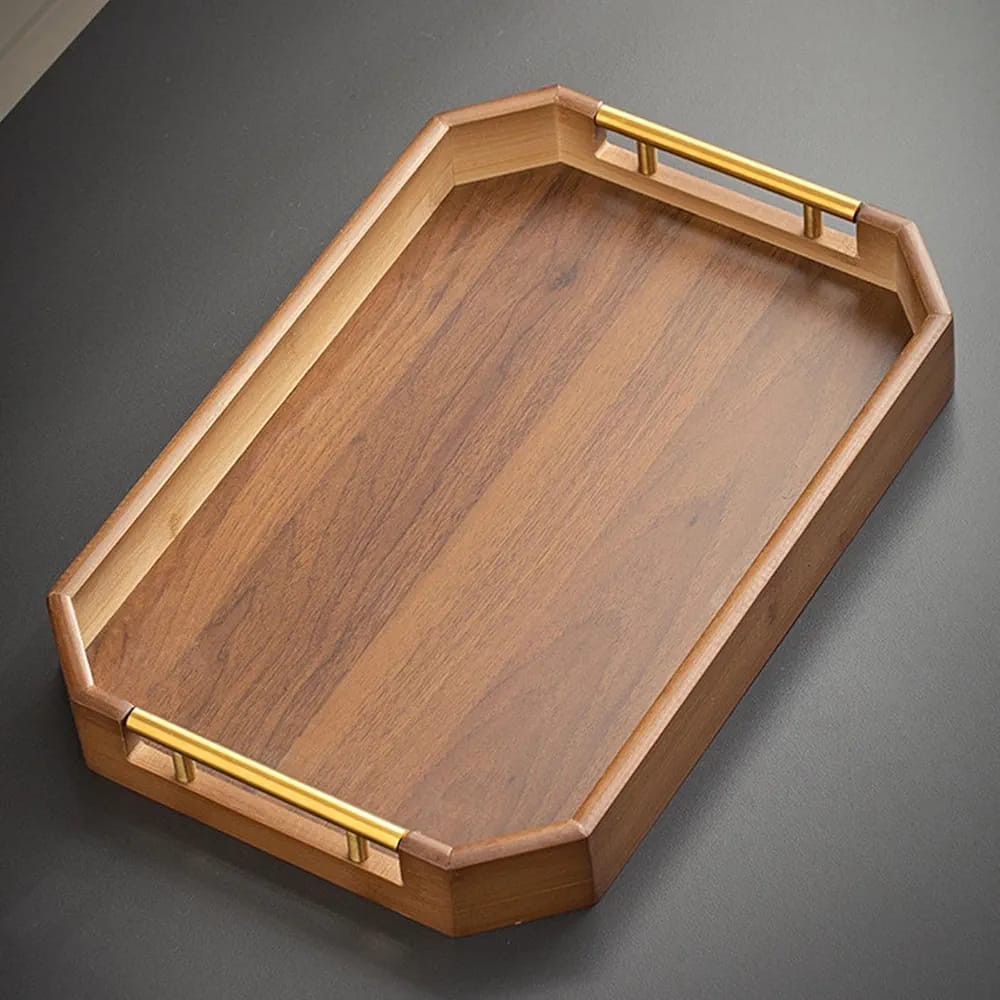 3Pc Octagonal Serving Tray Set