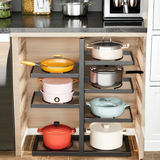 Multilayer Metallic Pot Storage Rack 3/4 Shelves