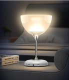 Novel Wine Glass Bedside Lamp With Bluetooth