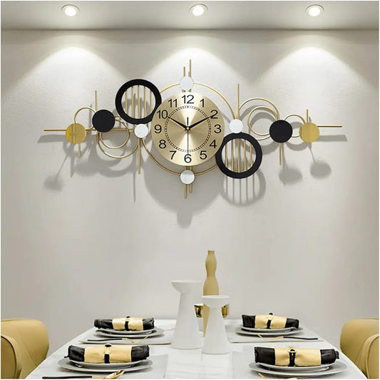 3D irregular modern wall clock with silent quartz movement for living room, bedroom, or kitchen décor