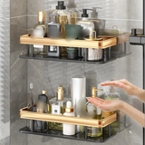 2Pcs Wall-Mounted Bathroom Shelf