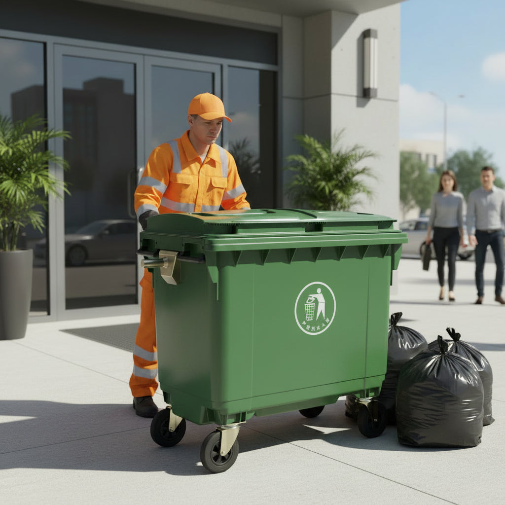 Super Large Size Dustbin With Wheels
