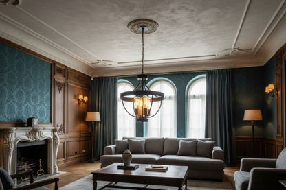 Black & Gold Chandelier – 4XE27-PL 1150-04-BK