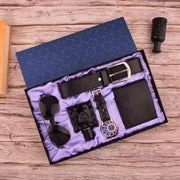 5-in-1 Jesou men’s gift set with belt, wallet, watch, perfume, and sunglasses in elegant packaging