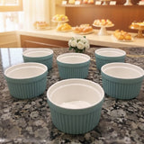 6Pcs Dessert Blue Bowl Set