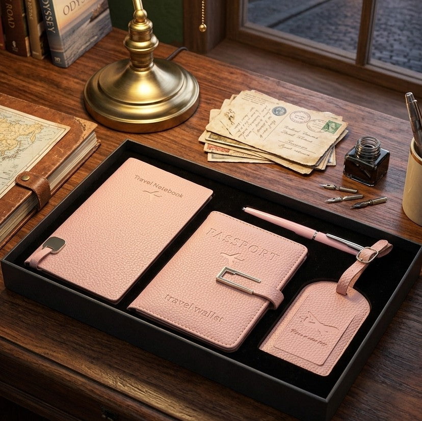 4Pc Travel Accessories Set with Gift Box