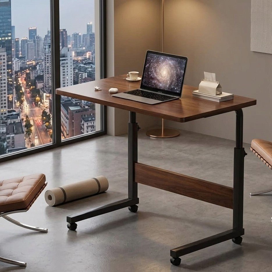 Movable Adjustable Bedside Laptop Desk with Metallic Stand
