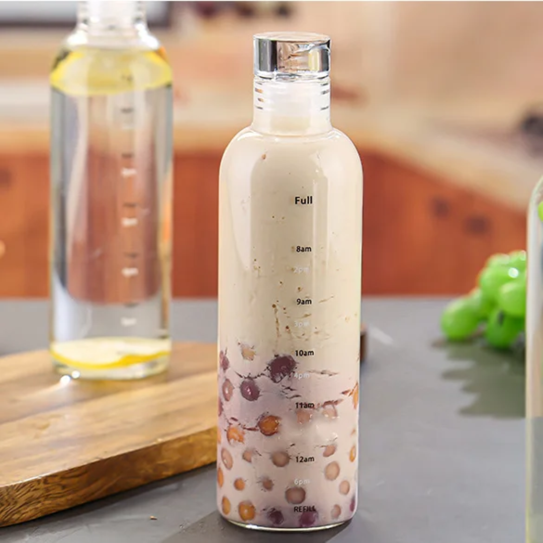 700ml Sports Water Bottle Leak Proof With Time Maker