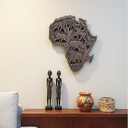 Handcrafted African continent charm bracelet, elegant cultural jewelry piece.