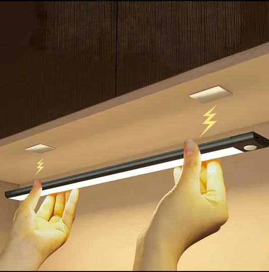 Rechargeable magnetic motion sensor LED light for cabinets wardrobes and night lighting