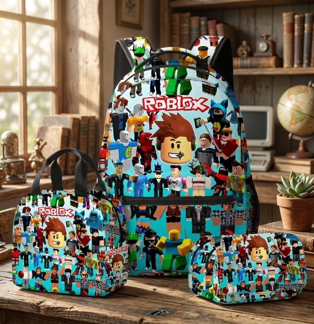 3-in-1 Roblox Themed Backpack Set