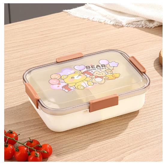 4 Compartment Lunch Box With Spoon