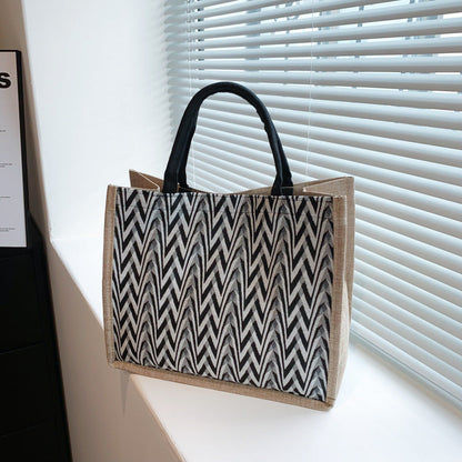 Geometric Print Pattern Tote Bag