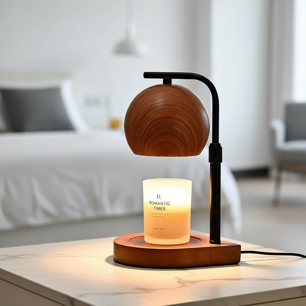 Electric Candle Warmer with Wood Grain Base