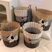 35 × 30 × 25 cm rattan multipurpose storage and laundry basket for clothes, toys, books, toiletries, and household organization.