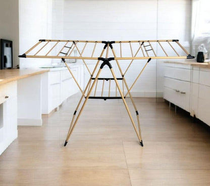Foldable Wing Clothes Drying Rack With Wheels