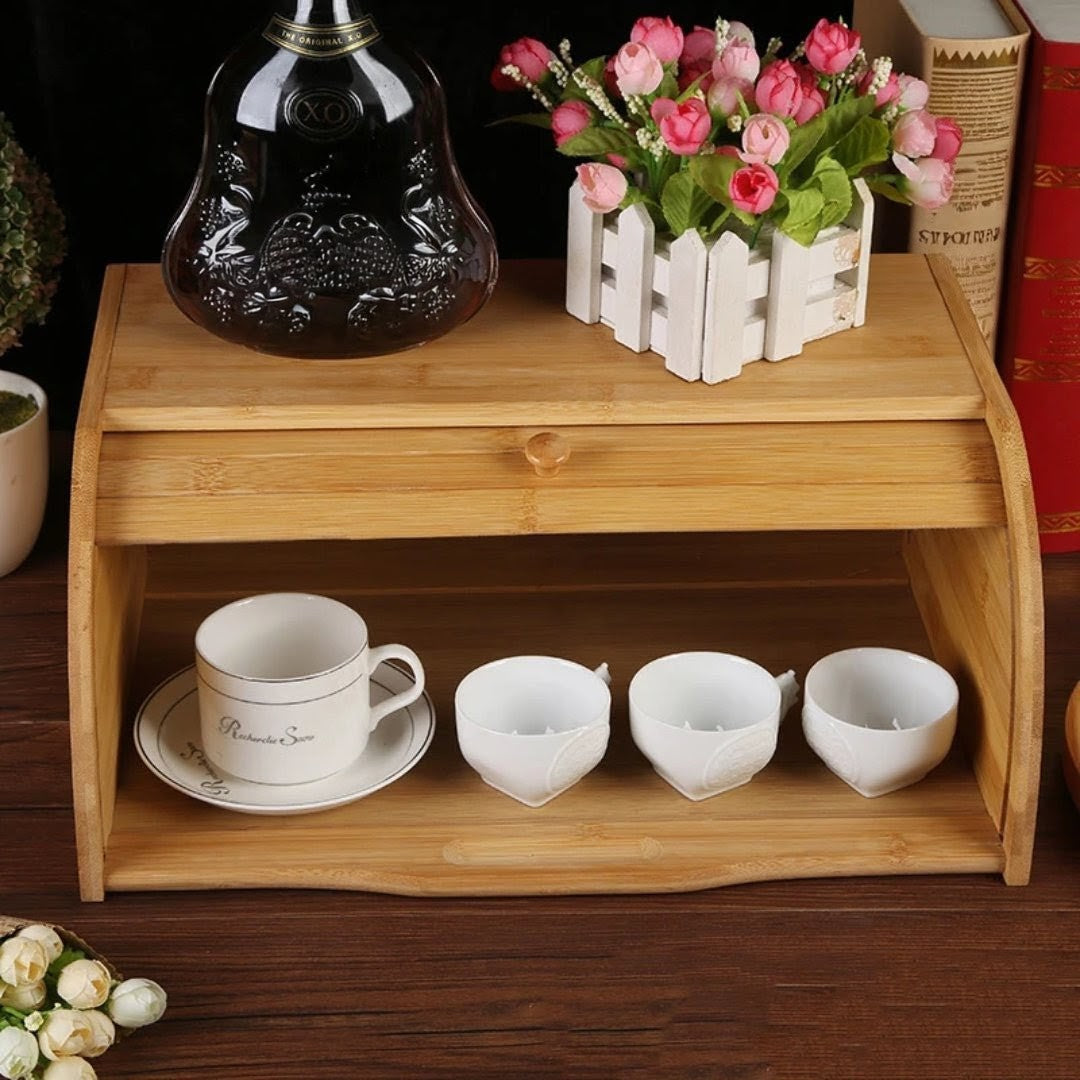 Big Size Bamboo Bread Bin