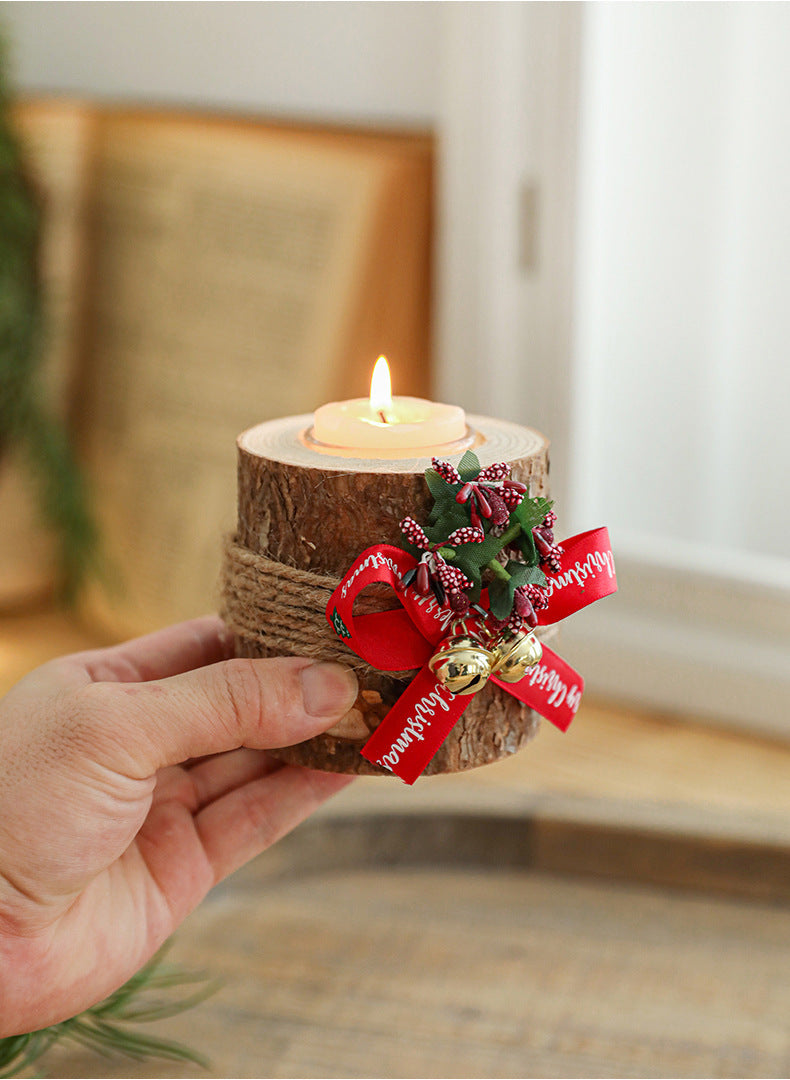 Christmas Candle Holder Wooden