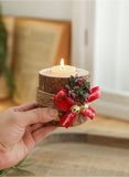 Christmas Candle Holder Wooden