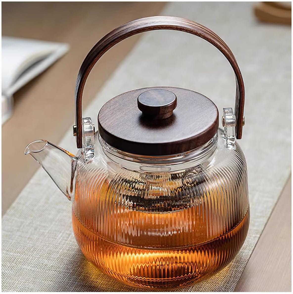 Borosilicate Glass Infuser and Steamer Teapot 1000ml