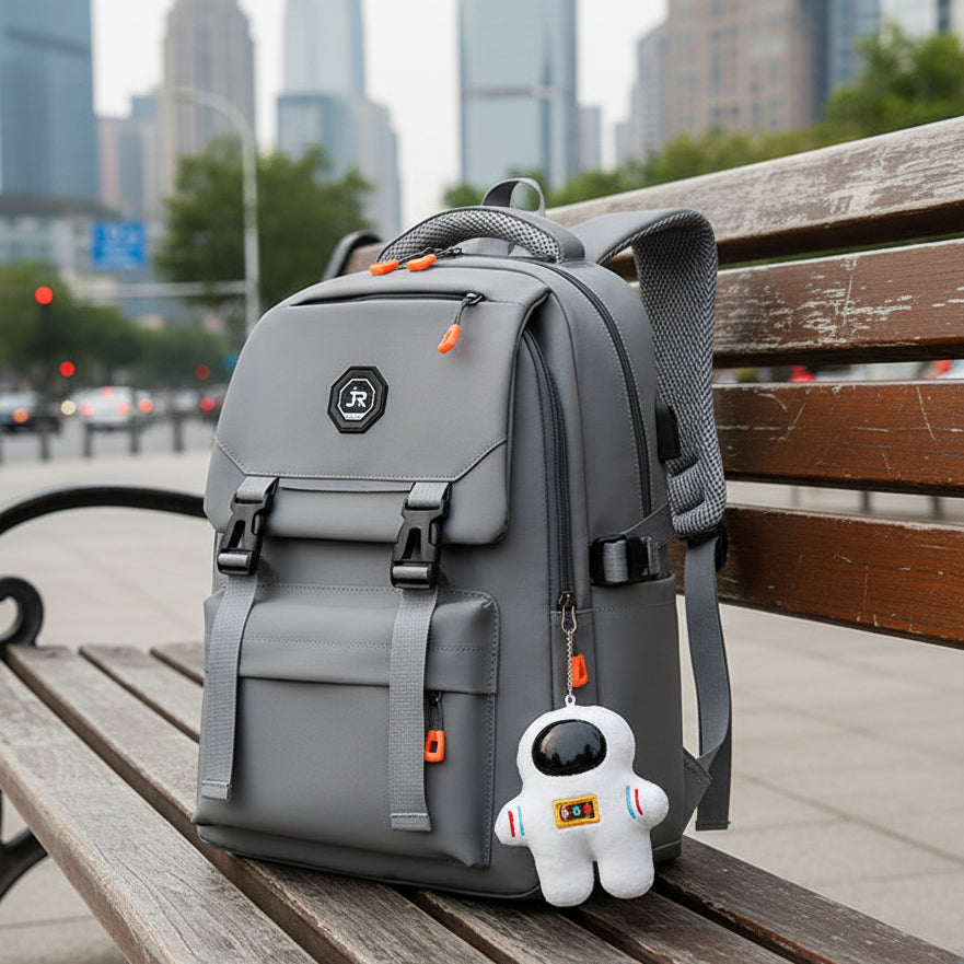 Waterproof large capacity school backpack, durable student bag for books and daily use. 🎒💧✨