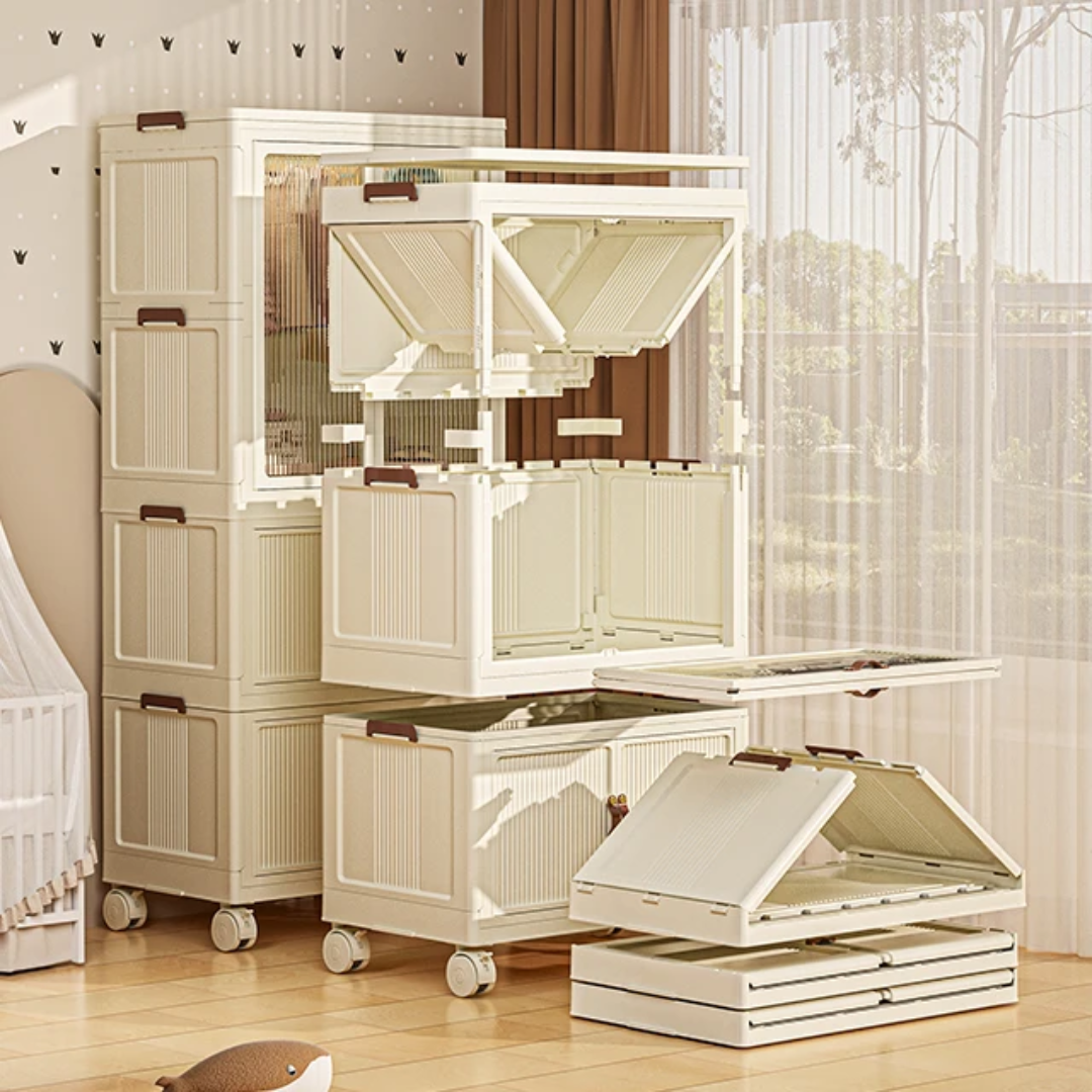 Stackable 3-Level Plastic Portable Wardrobe/Closet