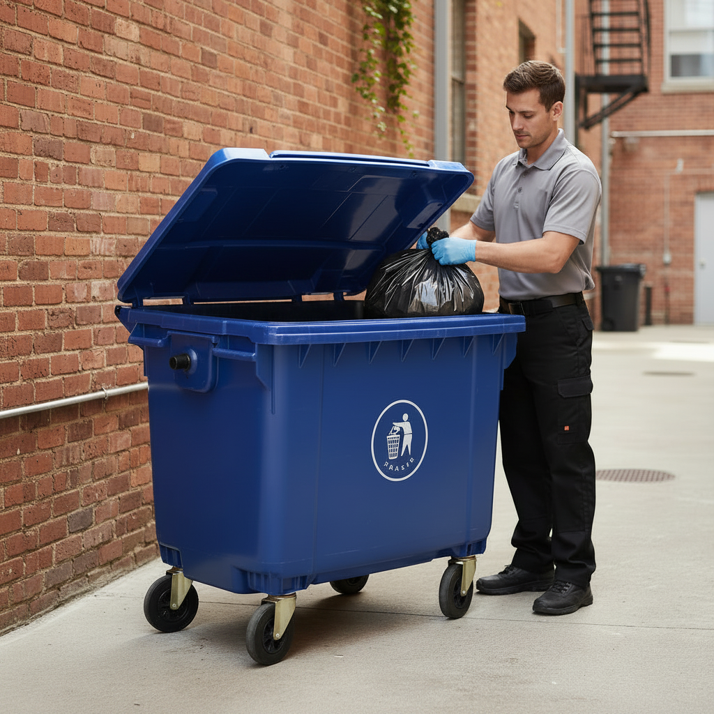 Super Large Size Dustbin With Wheels