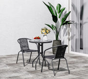 Outdoor 2 chairs and 1 table patio set, durable and stylish for garden or balcony use