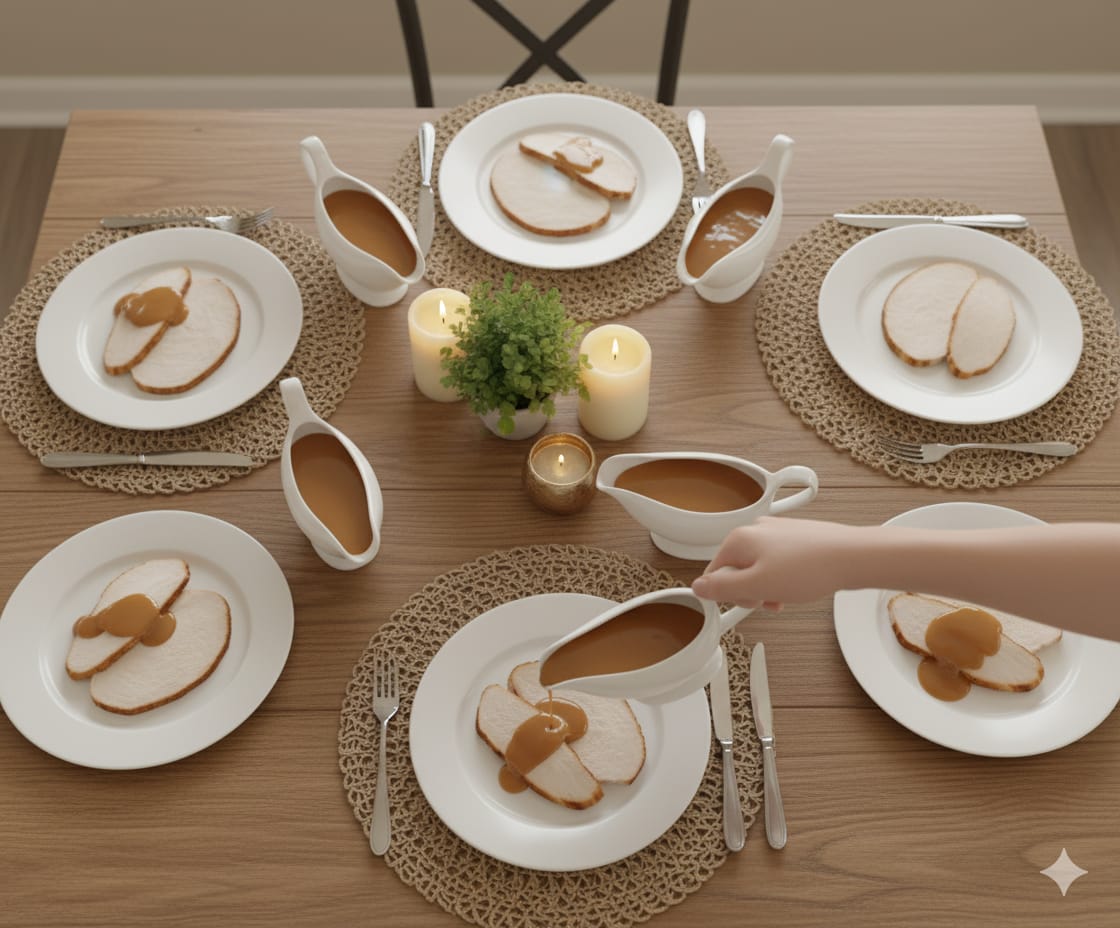 6Pcs Ceramic Saucing Jug