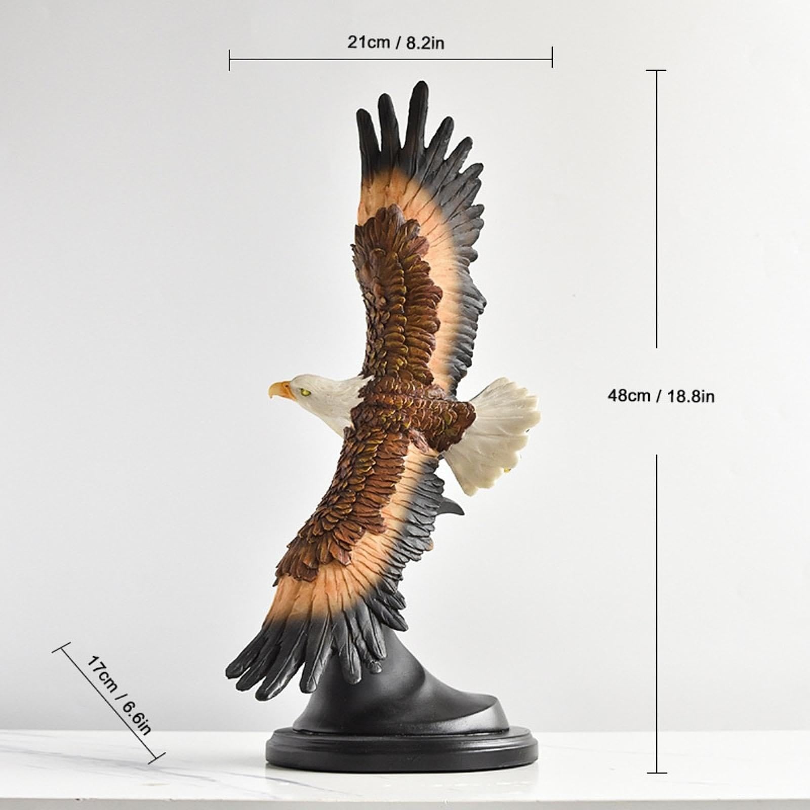 Flying Resin Bald Eagle Statue