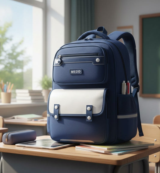Blue waterproof children school bag made from oxford material, big size 41×31×20cm