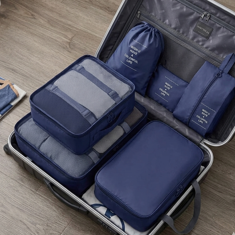 7 Piece Luggage Travel Suitcase Organizers Set