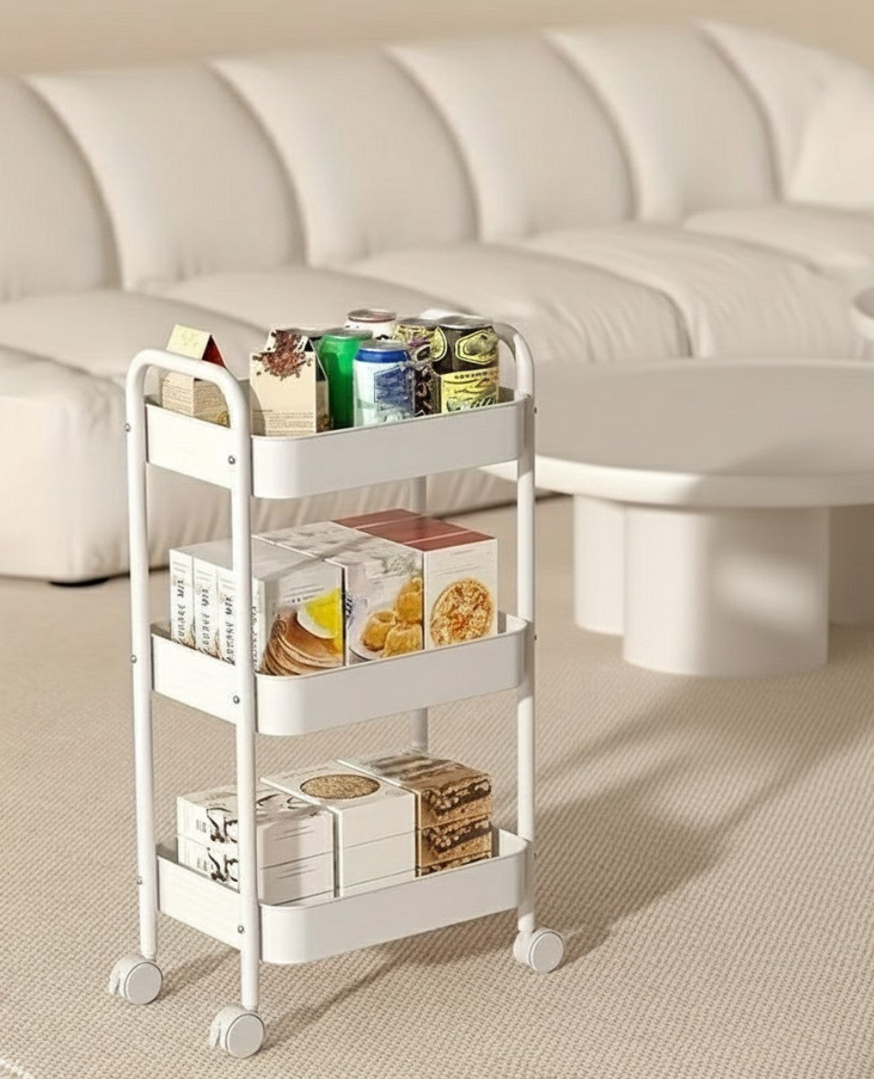 3-Layer Metal Storage Trolley Rack