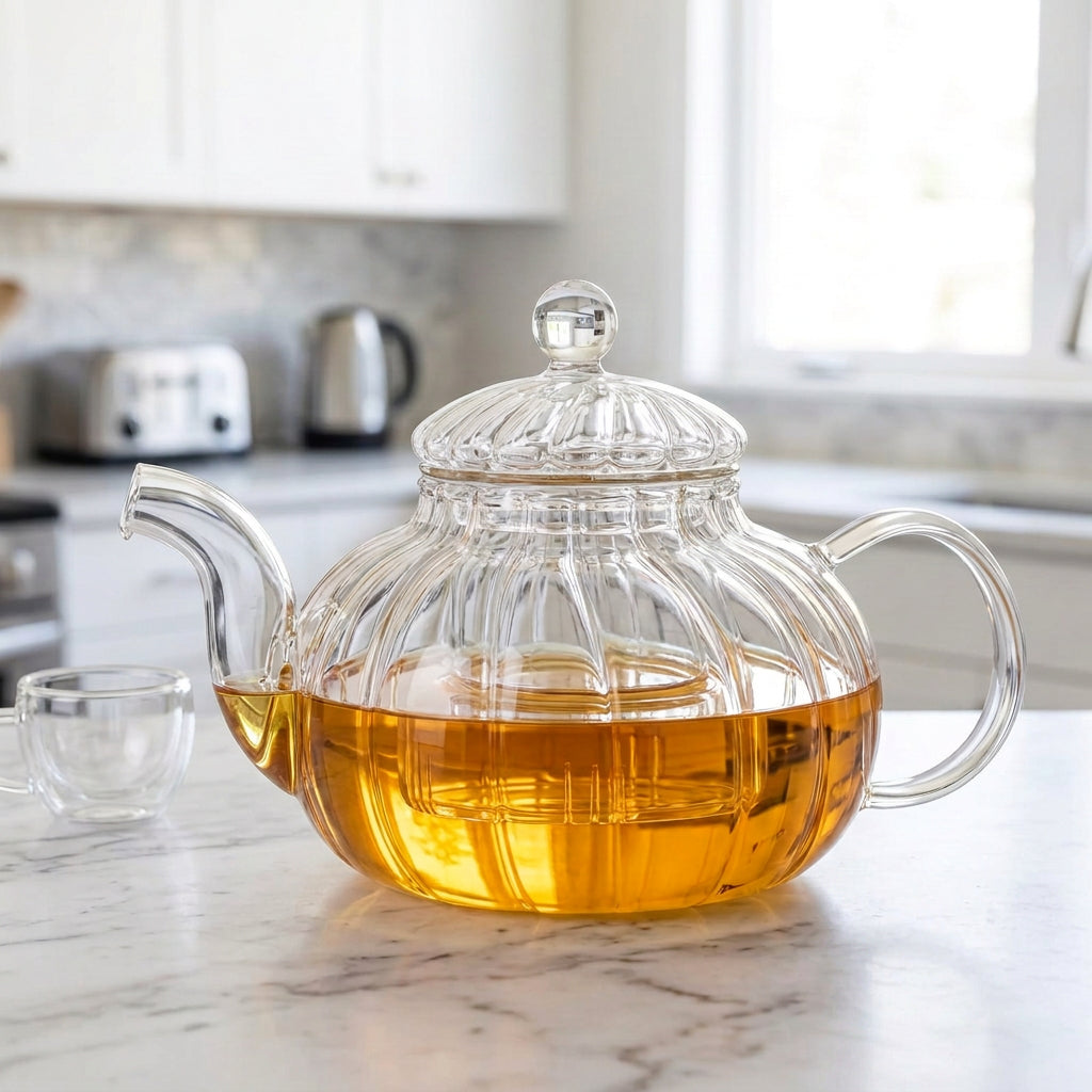 800ml Striped Borosilicate Glass Teapot for Preparing and Serving Tea available in Nairobi, Kenya