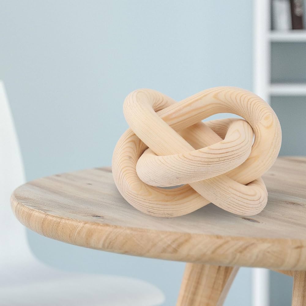 Interlocking Sculpture Wooden Knot Decor