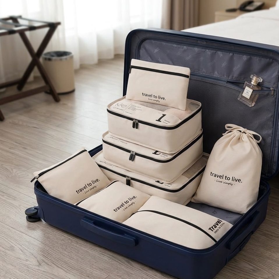 7 Piece Luggage Travel Suitcase Organizers Set